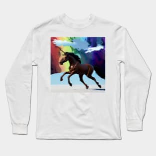 Majestic and Mysterious: Unraveling the Enigma of the Unicorn Artwork Long Sleeve T-Shirt